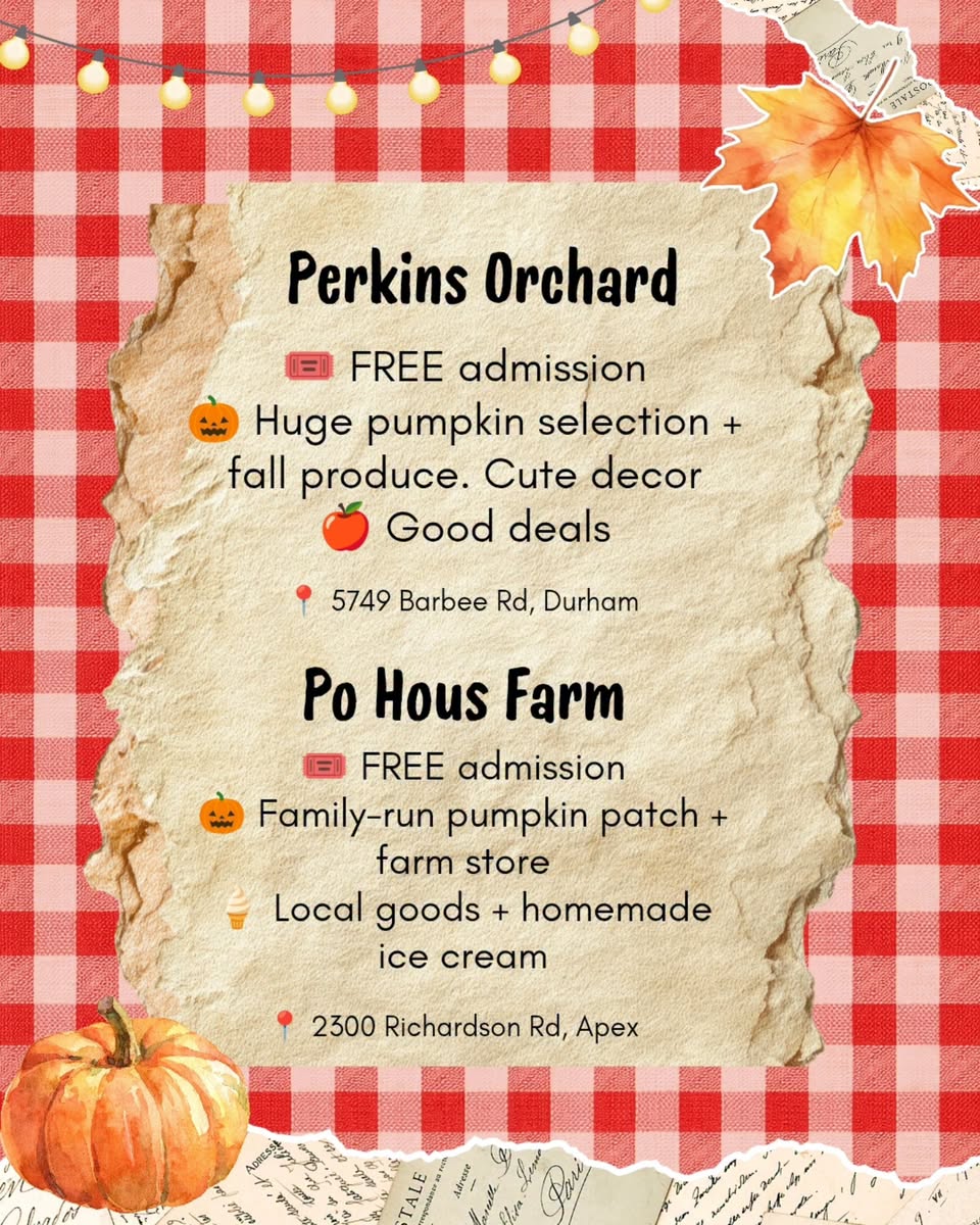 Perkins Orchard Pumpkin Patch & Fall Produce Graphic