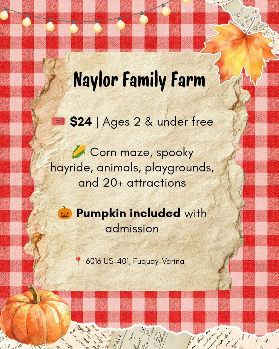 Naylor Family Farm Pumpkin Patch & Fall Festival Graphic