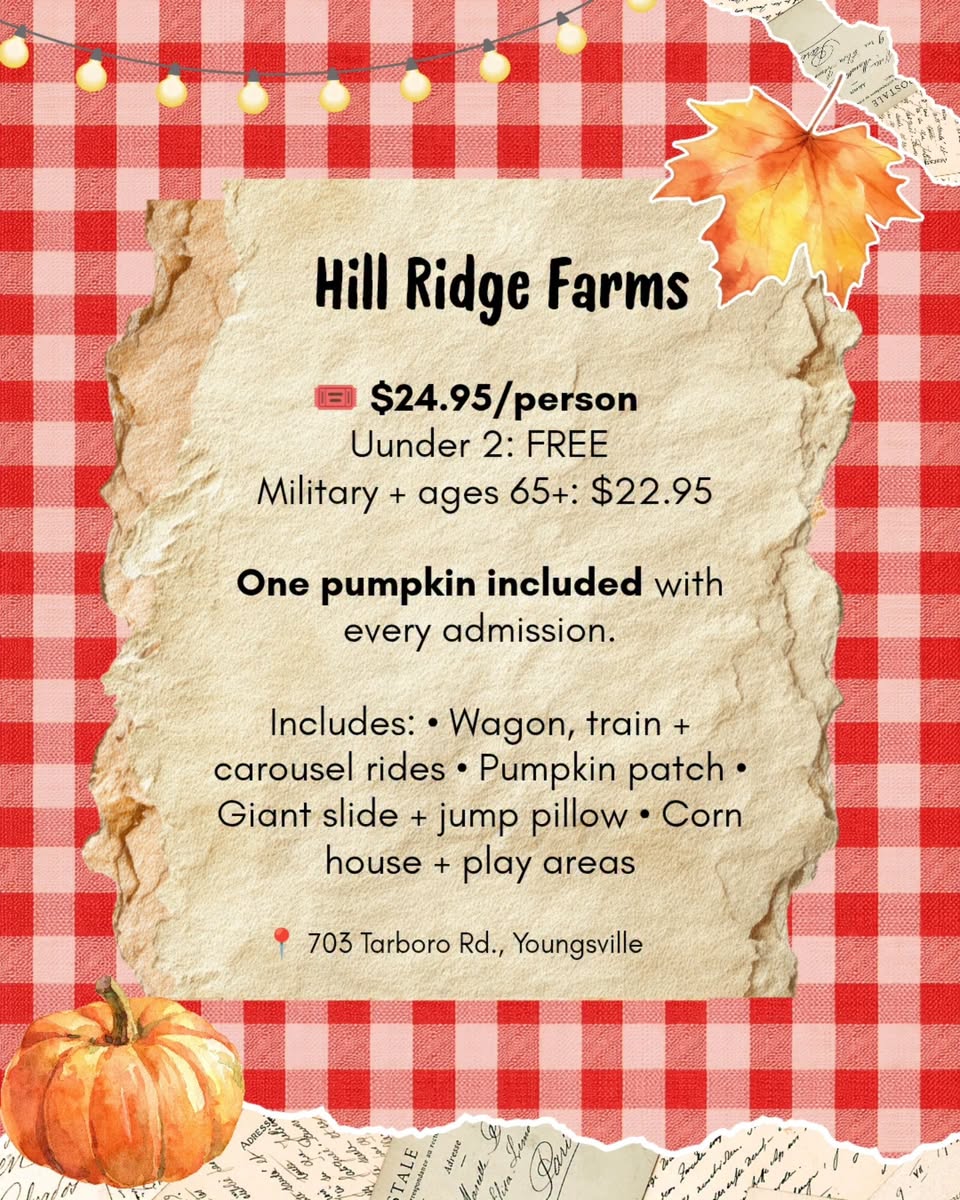 Hill Ridge Farms Pumpkin Patch & Fall Attraction Graphic