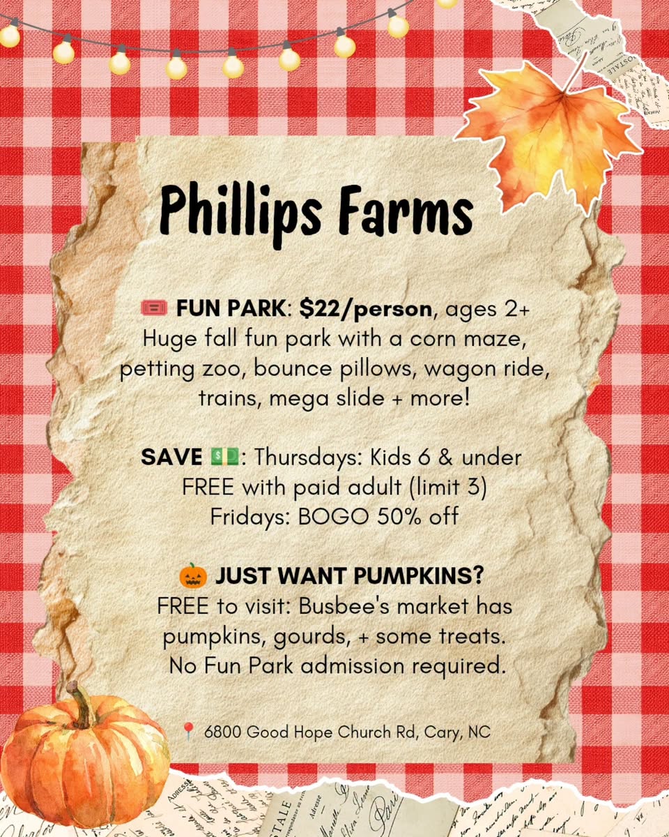 Phillips Farms Pumpkin Patch & Fall Fun Park Graphic
