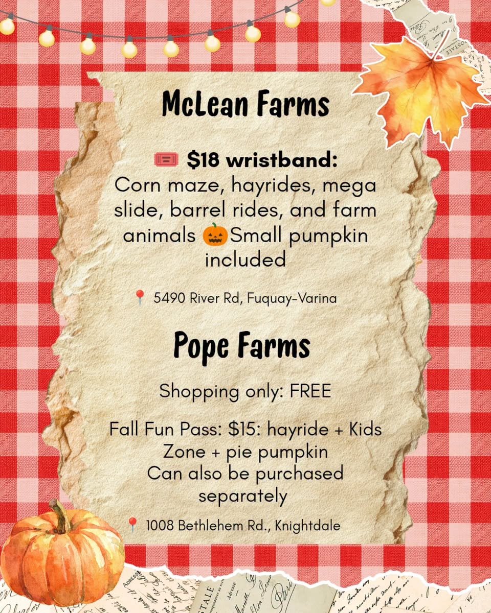 Fall Fun at McLean Farms & Pope Farms Graphic